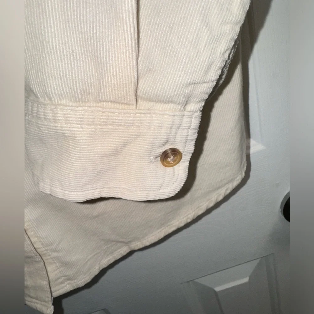 Corduroy! NEW Girl's Art Class Ivory Soft Corduroy Button Up Long Sleeves Shirt - Picture 6 of 14